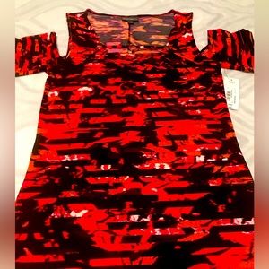 Bold elements cold shoulder top